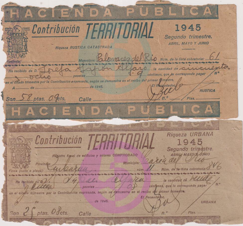 Contribución Territorial 1945. Coria del Río (Sevilla) (2)