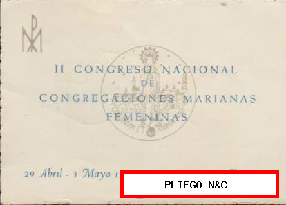 II Congreso Nacional de Congregaciones Marianas Femeninas. Zaragoza 29-4-1953