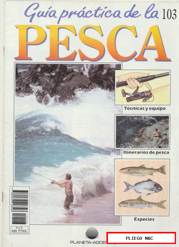 Guía Práctica de la Pesca. Planeta Agostini. Lote de 18 ejemplares del 103 al 120