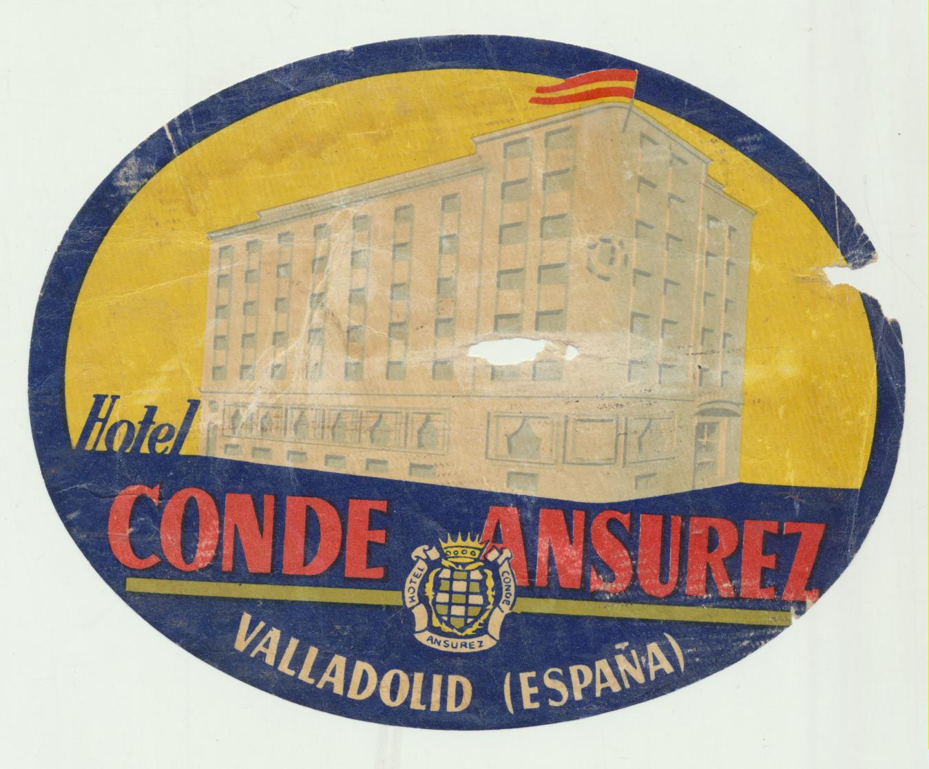 Etiqueta. Hotel Conde Ansúrez. Valladolid