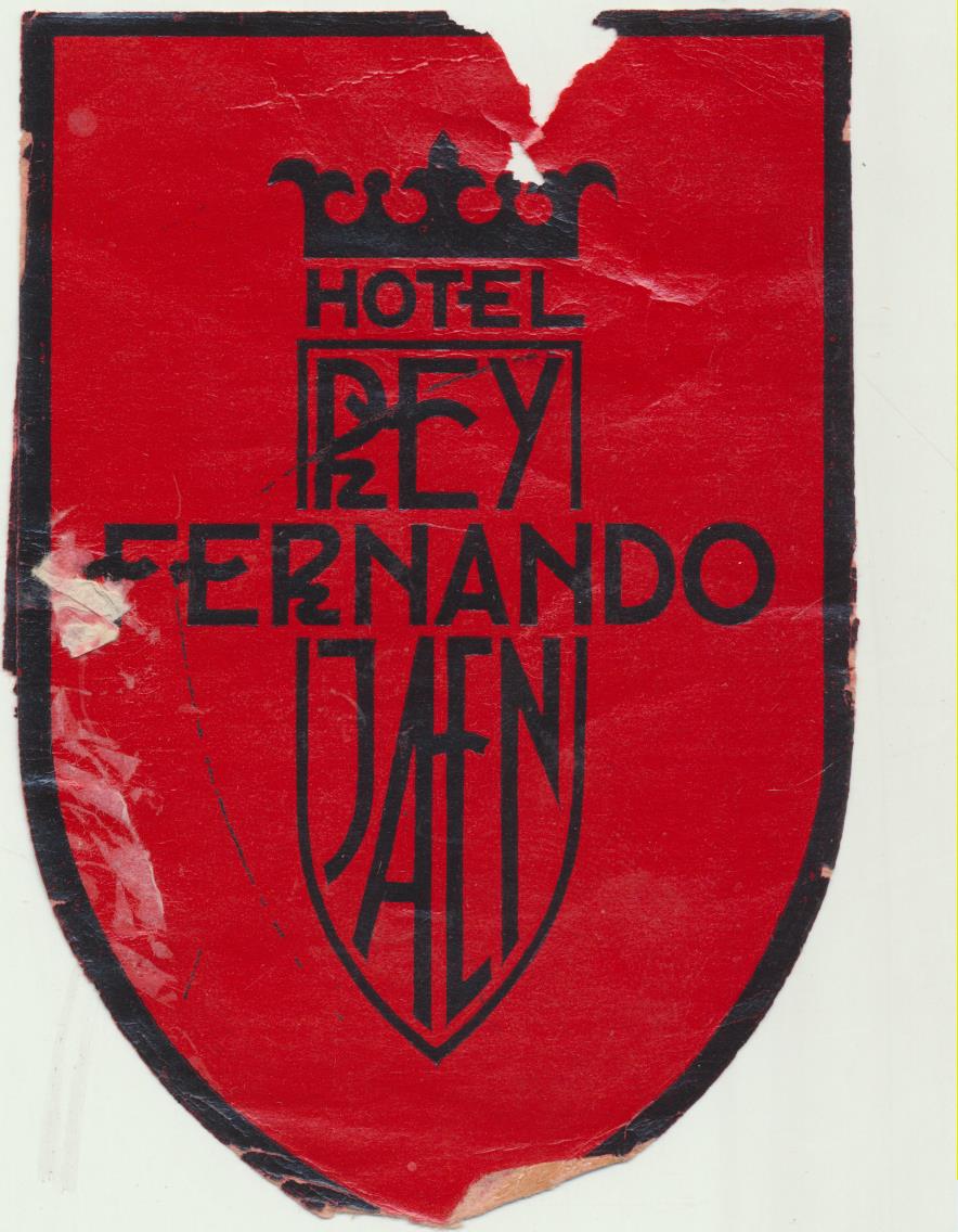 Etiqueta. Hotel Rey Fernando. Jaén