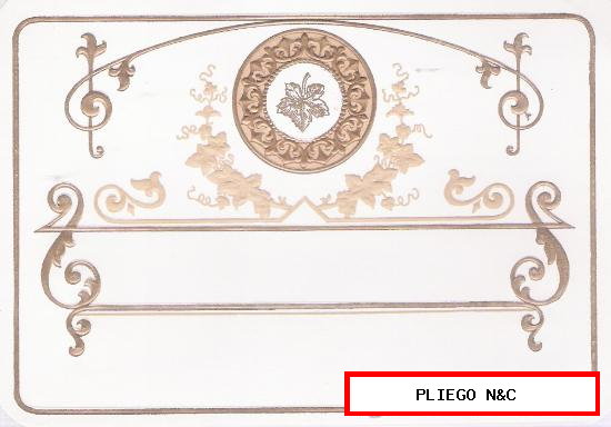 Prueba de Imprenta de color y dibujos de una etiqueta de Paitres & Co. Jerez