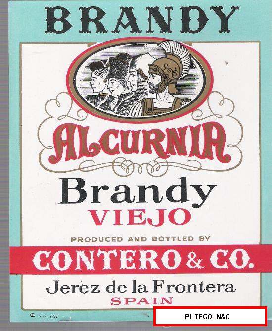 Alcurnia. Brandy Viejo. Contero & Co. Jerez
