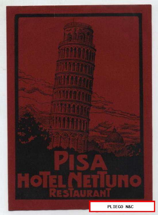 Pisa. Hotel Nettuno-Restaurant