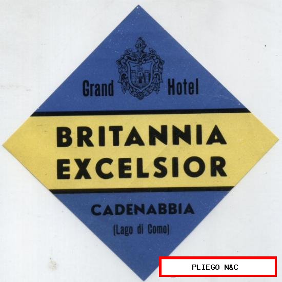 Grand Hotel Britannia Excelsior-Cadenabbia. Etiqueta