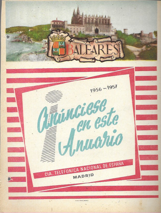 Mateu-Cromo. Lámina con publicidad y mapa de la provincia de Baleares