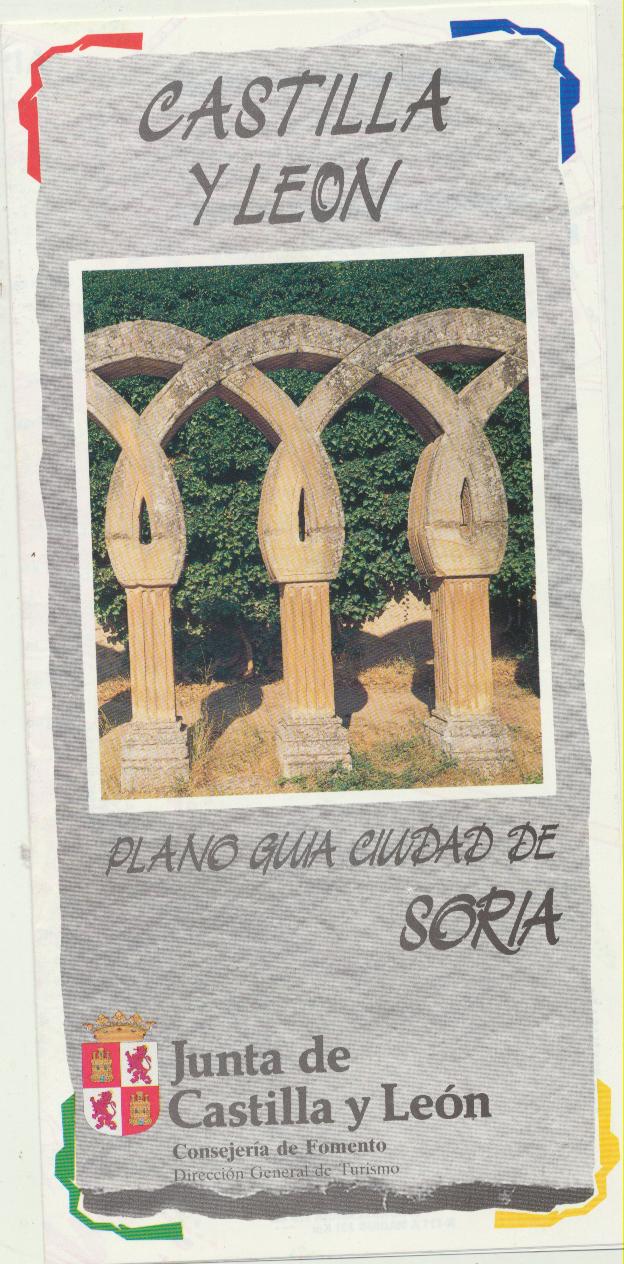 Castilla y León. Plano guía de la ciudad de Soria. Expo 92