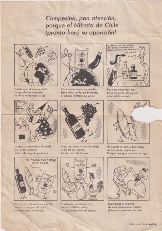 Publicidad de Nitrato de Chile. Hoja