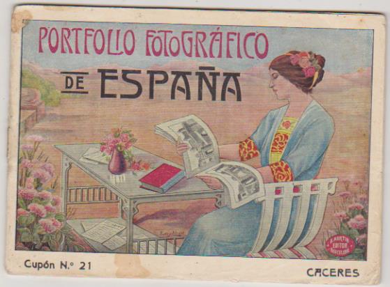 Portfolio Fotográfico de España nº 21. Cáceres (14x19) mapa en color y 16 laminas con bellas vistas fotográficas