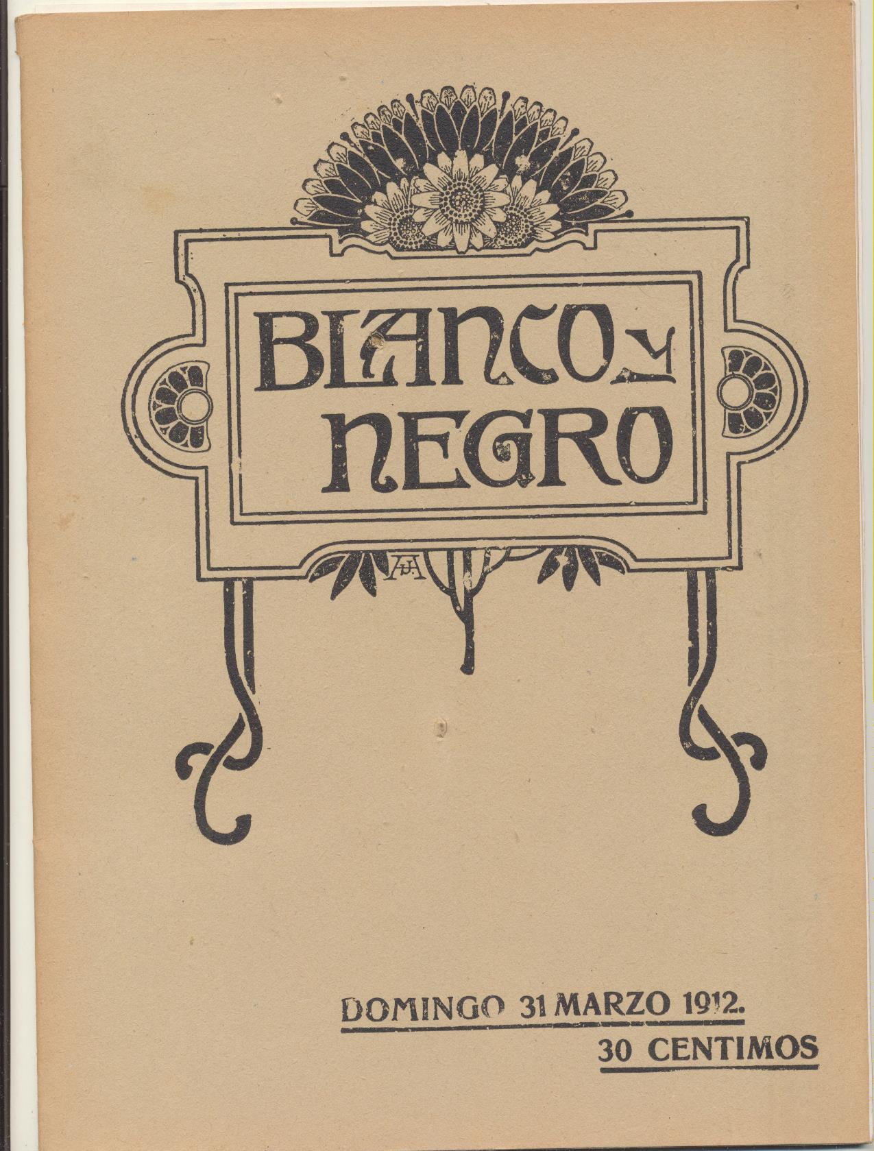 Blanco y Negro nº 1090. Madrid 31 de marzo de 1912