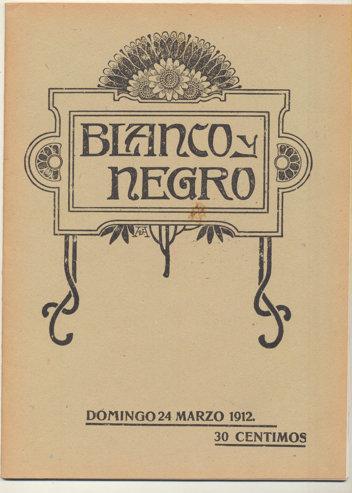 Blanco y Negro nº 1089. Madrid 24 de marzo de 1912