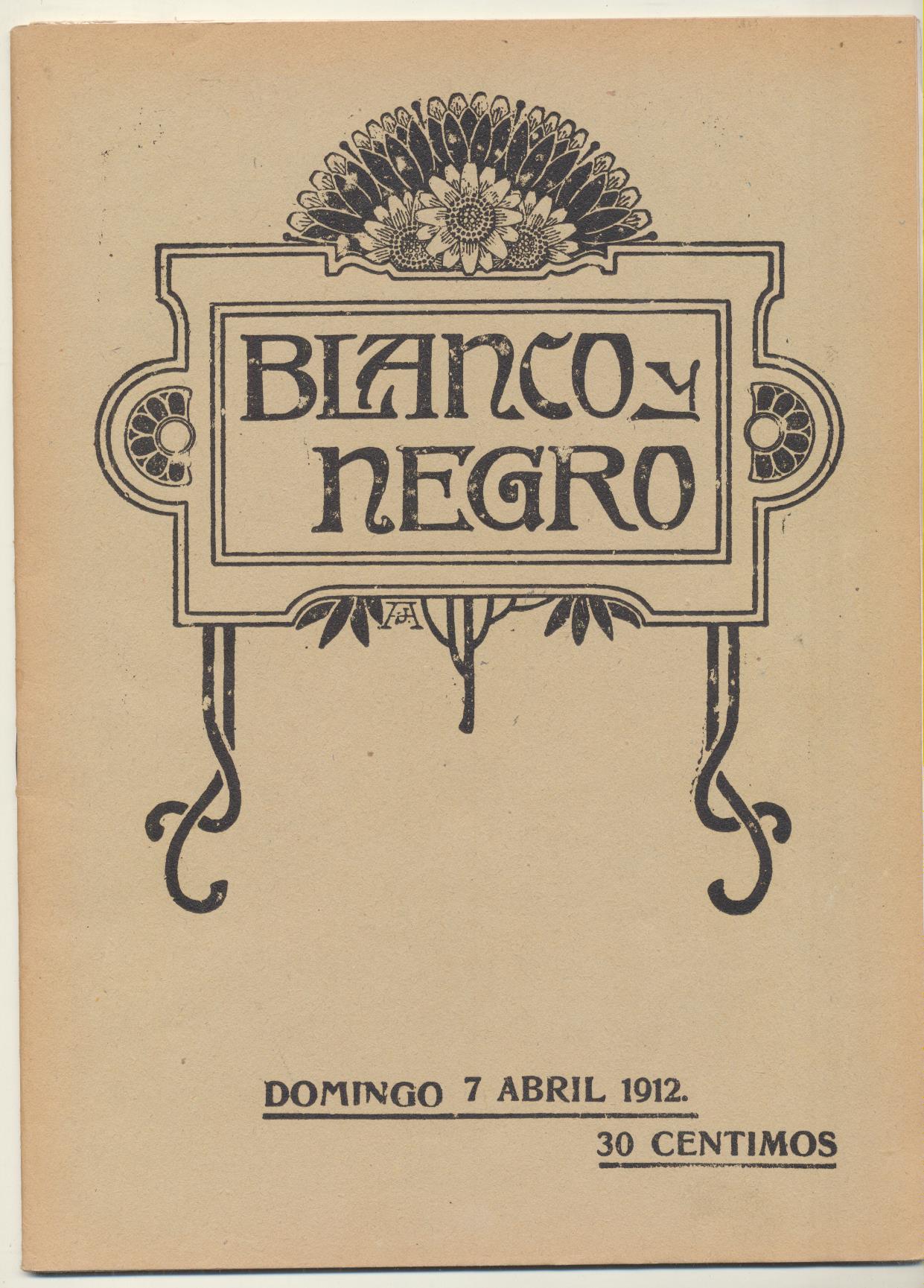 Blanco y Negro nº 1091, Madrid 7 de Abril de 1912