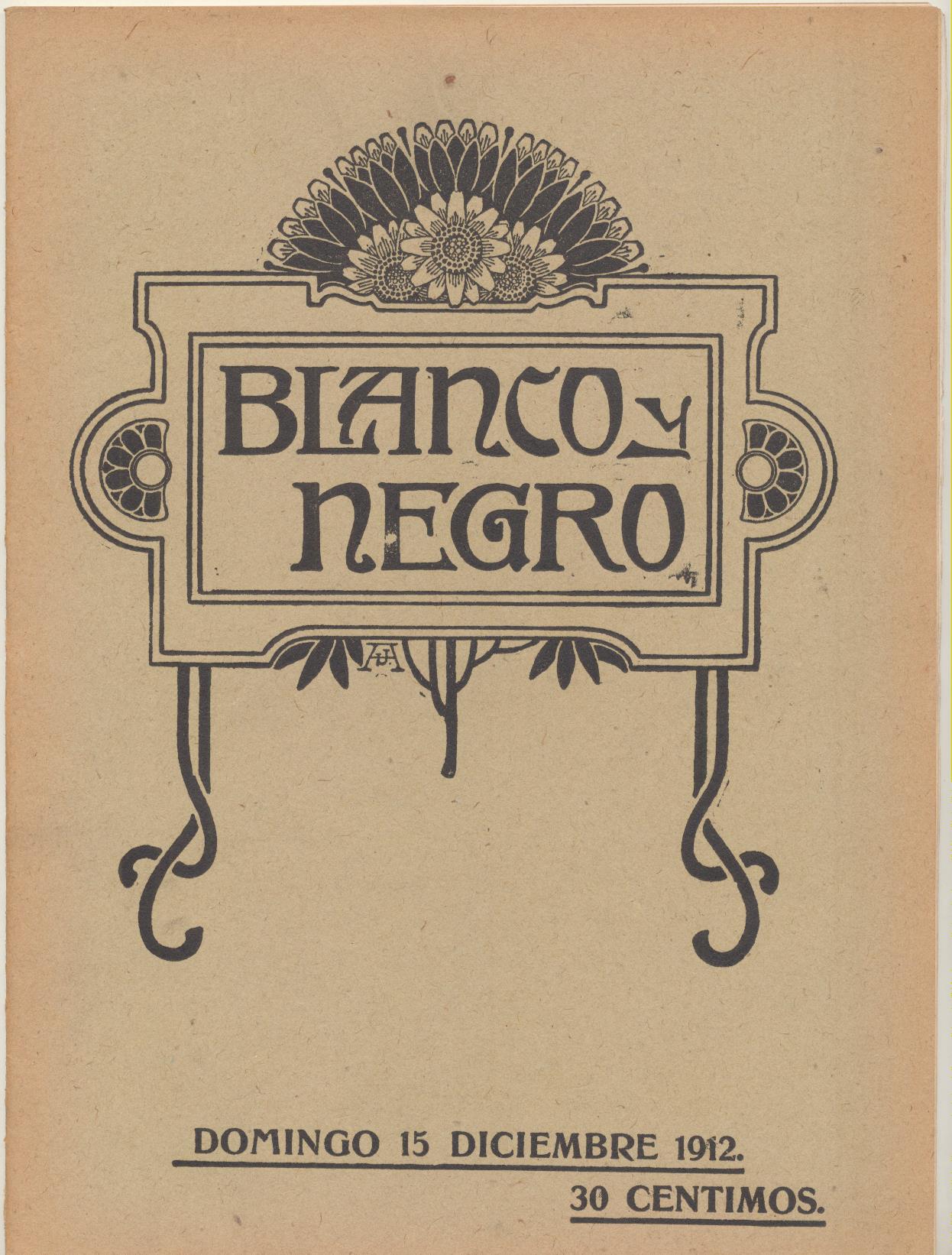 Blanco y Negro nº 1127. Madrid 15 de Diciembre de 1912