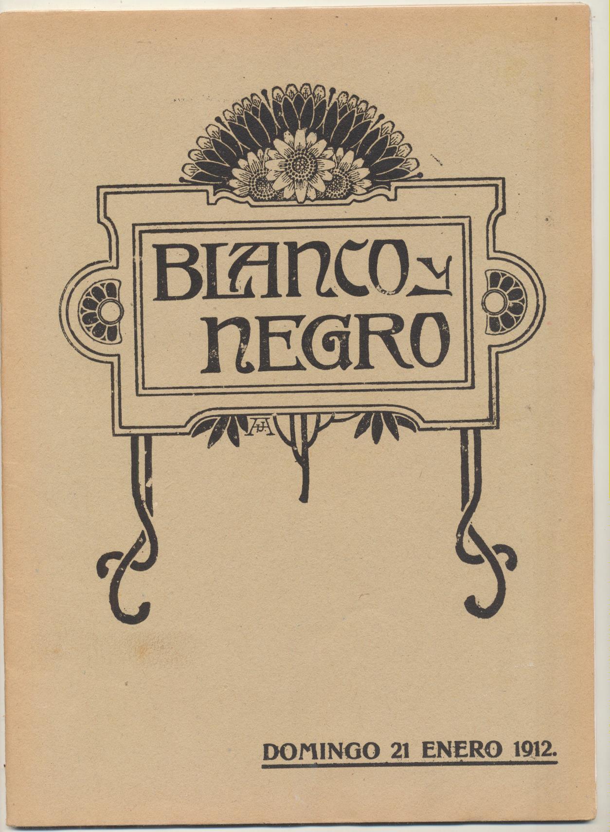 Blanco y Negro nº 1080. Madrid 21 de Enero de 1912