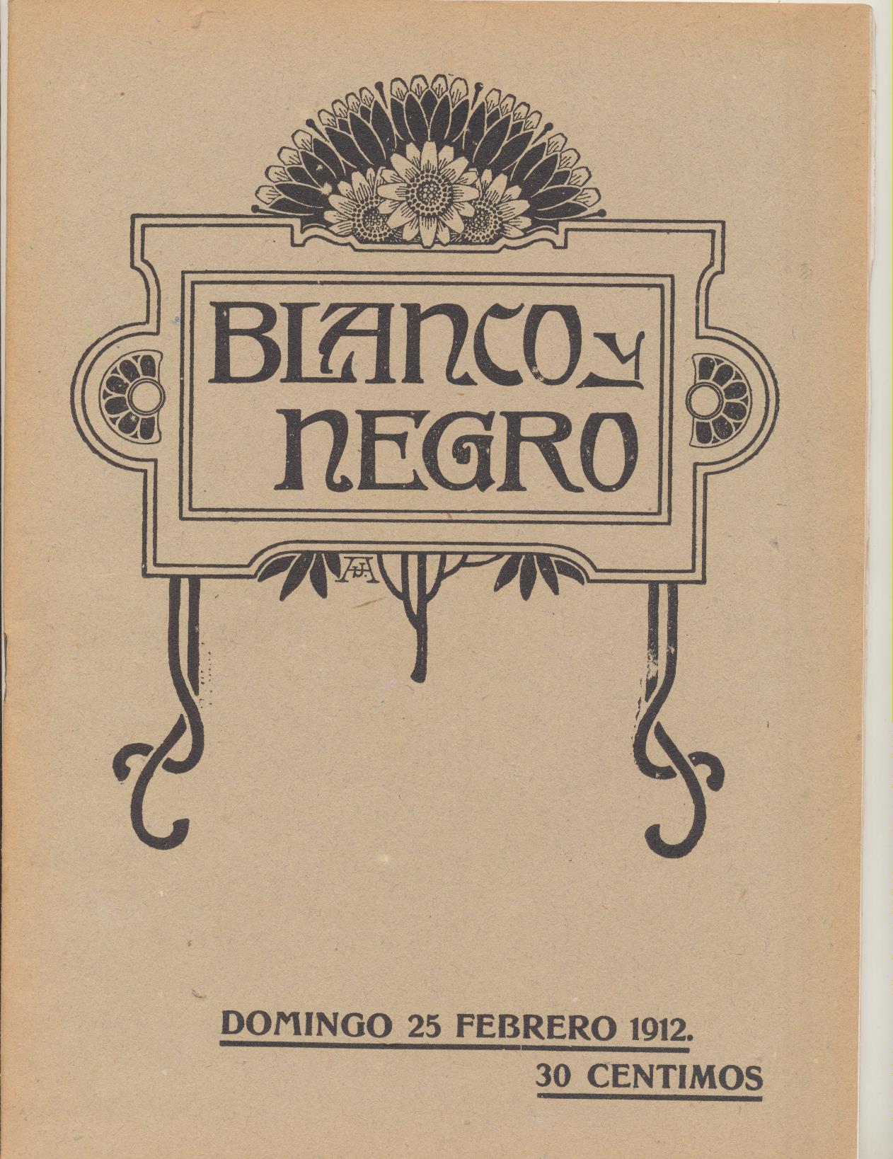 Blanco y Negro nº 1085. Madrid 25 de Febrero de 1912