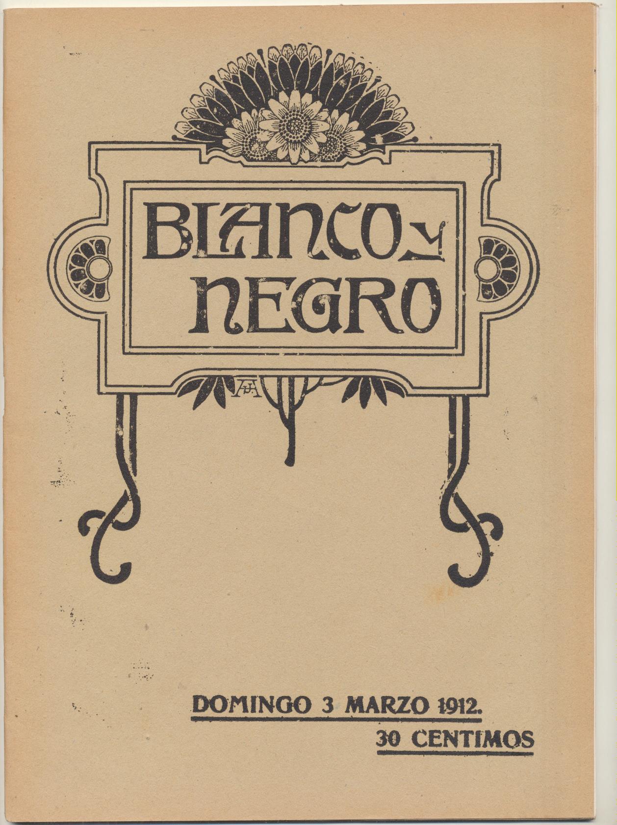 Blanco y Negro nº 1086. Madrid 3 de Marzo de 1912