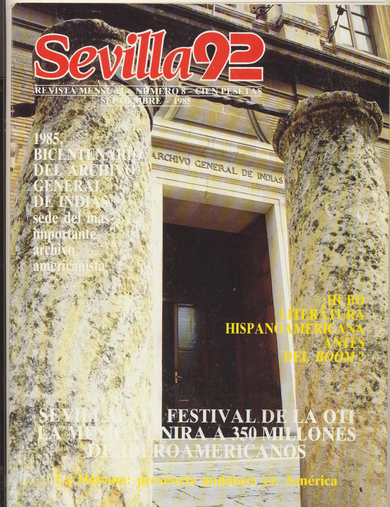 Sevilla nº 92. nº 8. Septiembre 1985