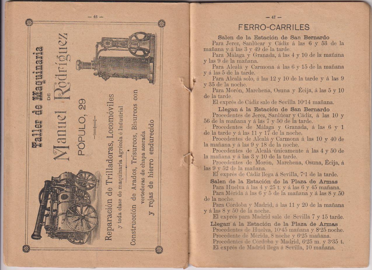 Fiestas de primavera en Sevilla 1898 (16x10) 48 páginas + 8 hojas en abanico. RARO