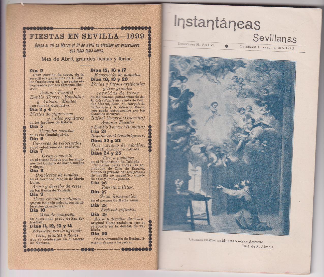 Instantáneas Sevillanas. Fiestas en Sevilla en 1899. Lujosa Impresión. MUY RARO