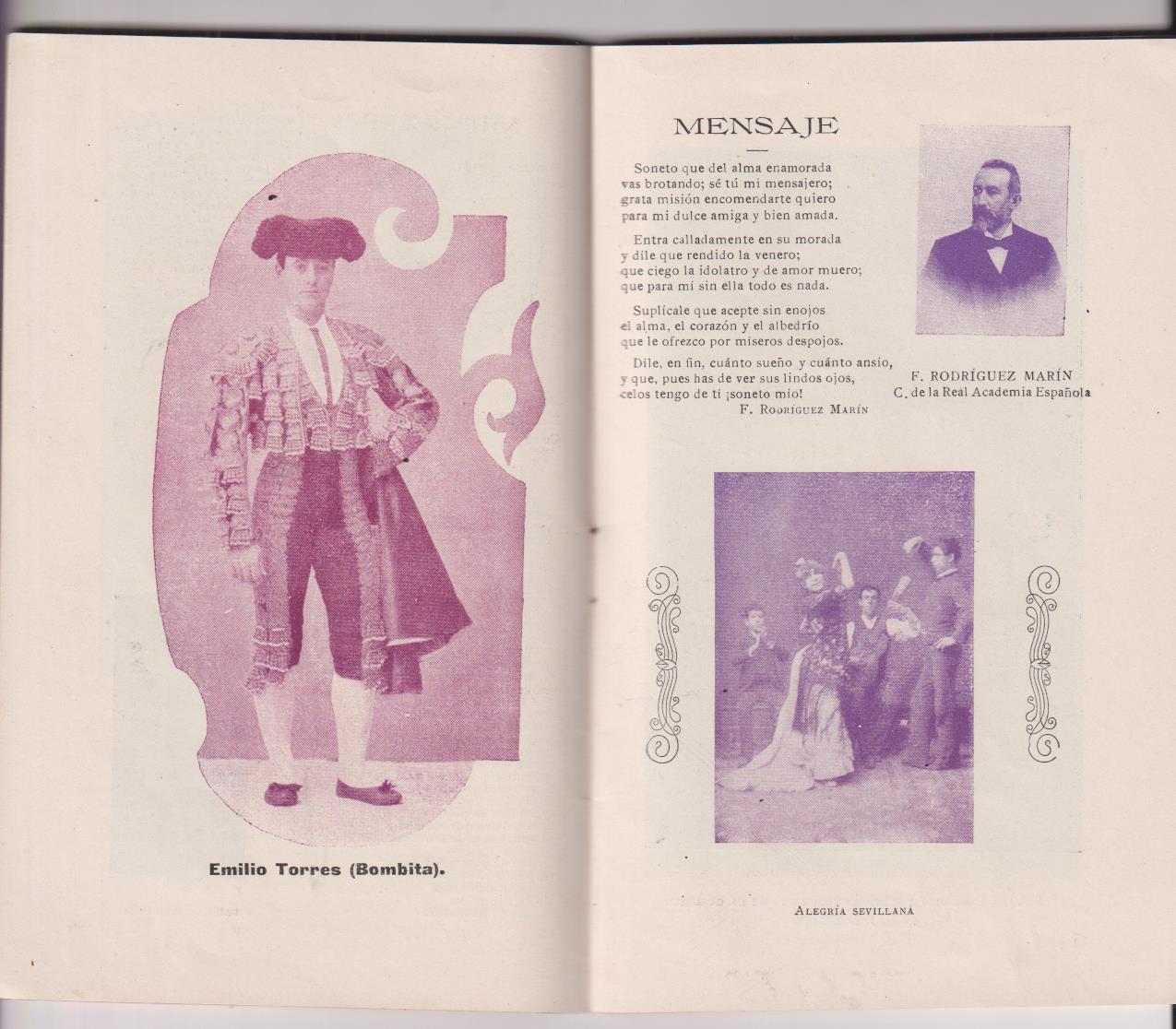 Instantáneas Sevillanas. Fiestas en Sevilla en 1899. Lujosa Impresión. MUY RARO