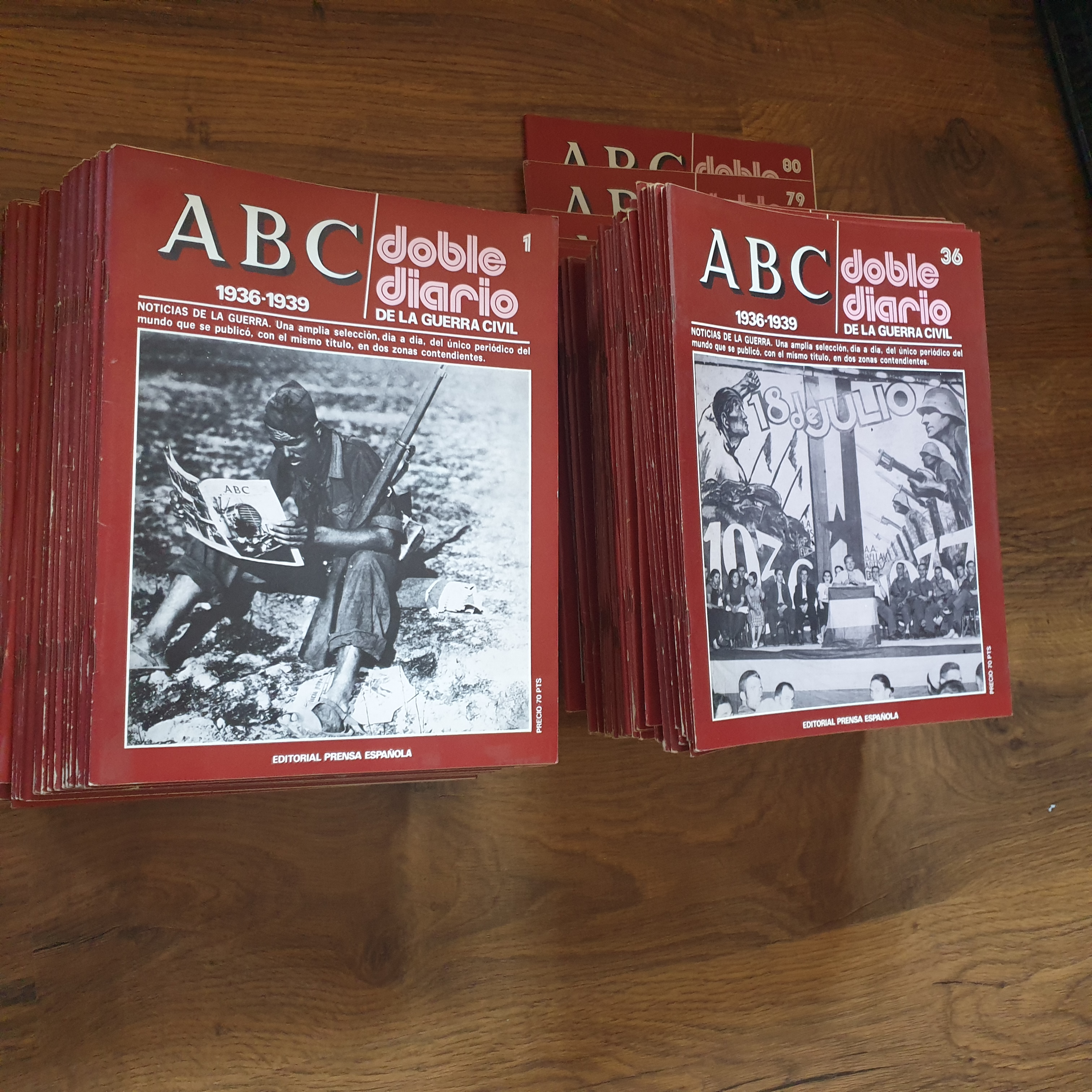 Doble diario de la Guerra Civil 1936-1939. Colección 80 ejemplares del 1 al 80