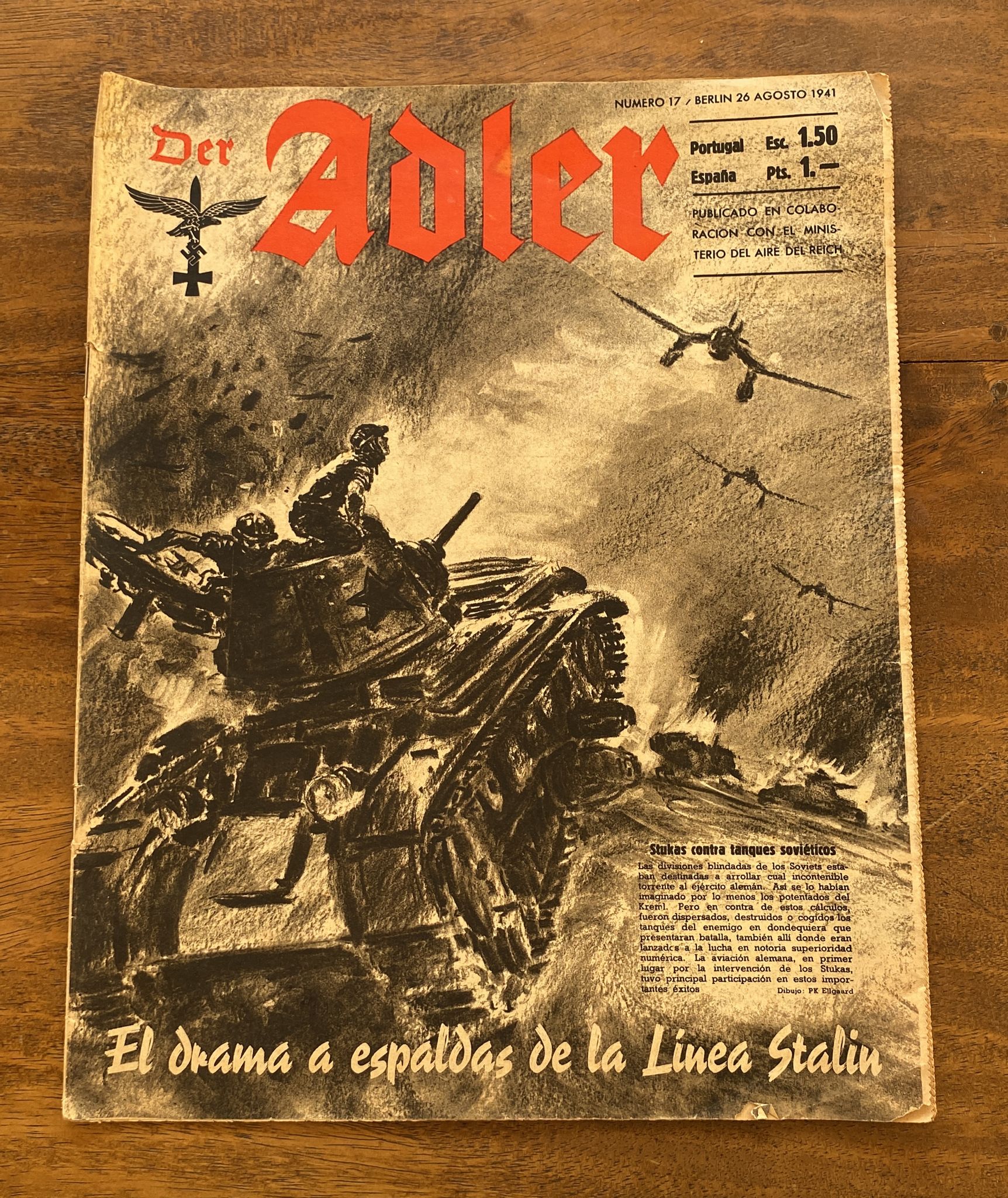 Der Adler nº 17. Berlín 26 de Agosto 1941. En Español