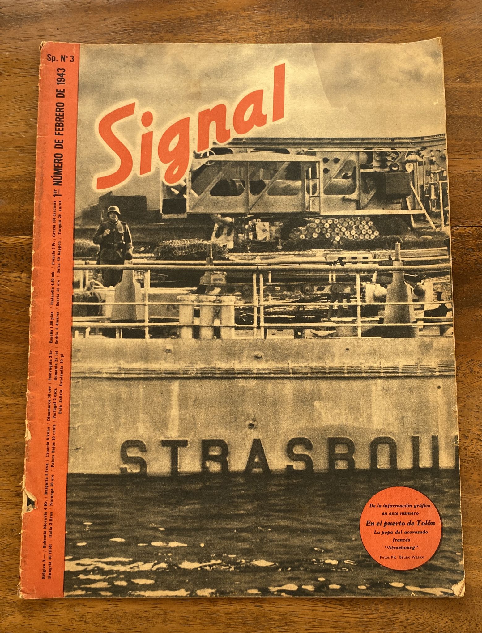 Signal 1º Número de Febrero de 1943. SP nº 3