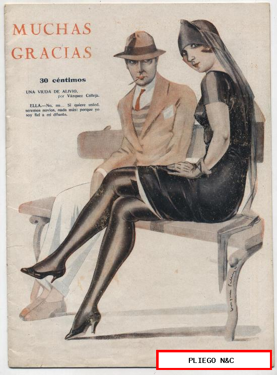 muchas gracias nº 219. Año 1928. Revista cómico-satírica