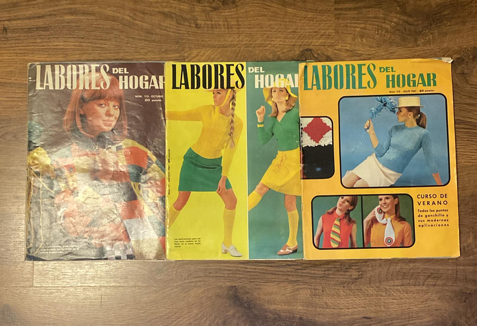 Labores del hogar. Lote de 3 ejemplares: 110,111, y 113. Julio , Agosto y Octubre de 1967