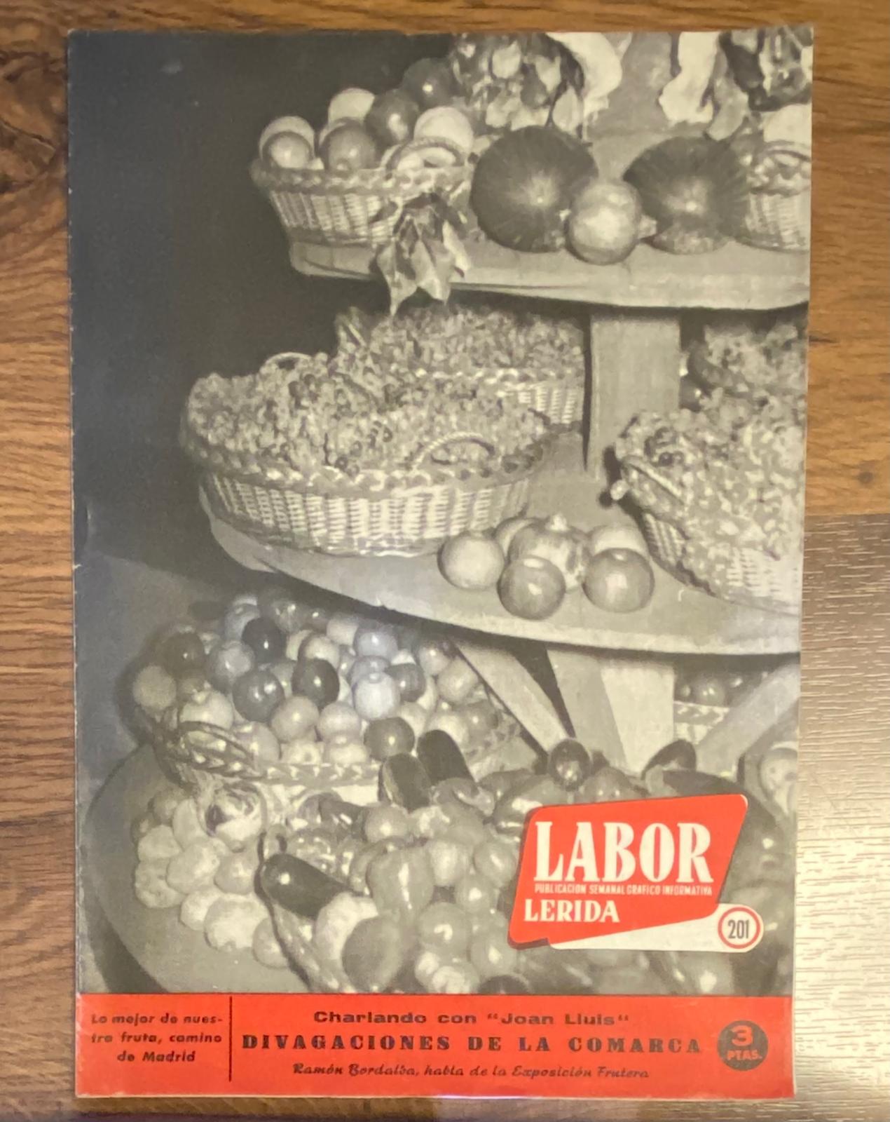 Labor. publicación informativa semanal gráfico nº 201. Lérida 21 noviembre 1957