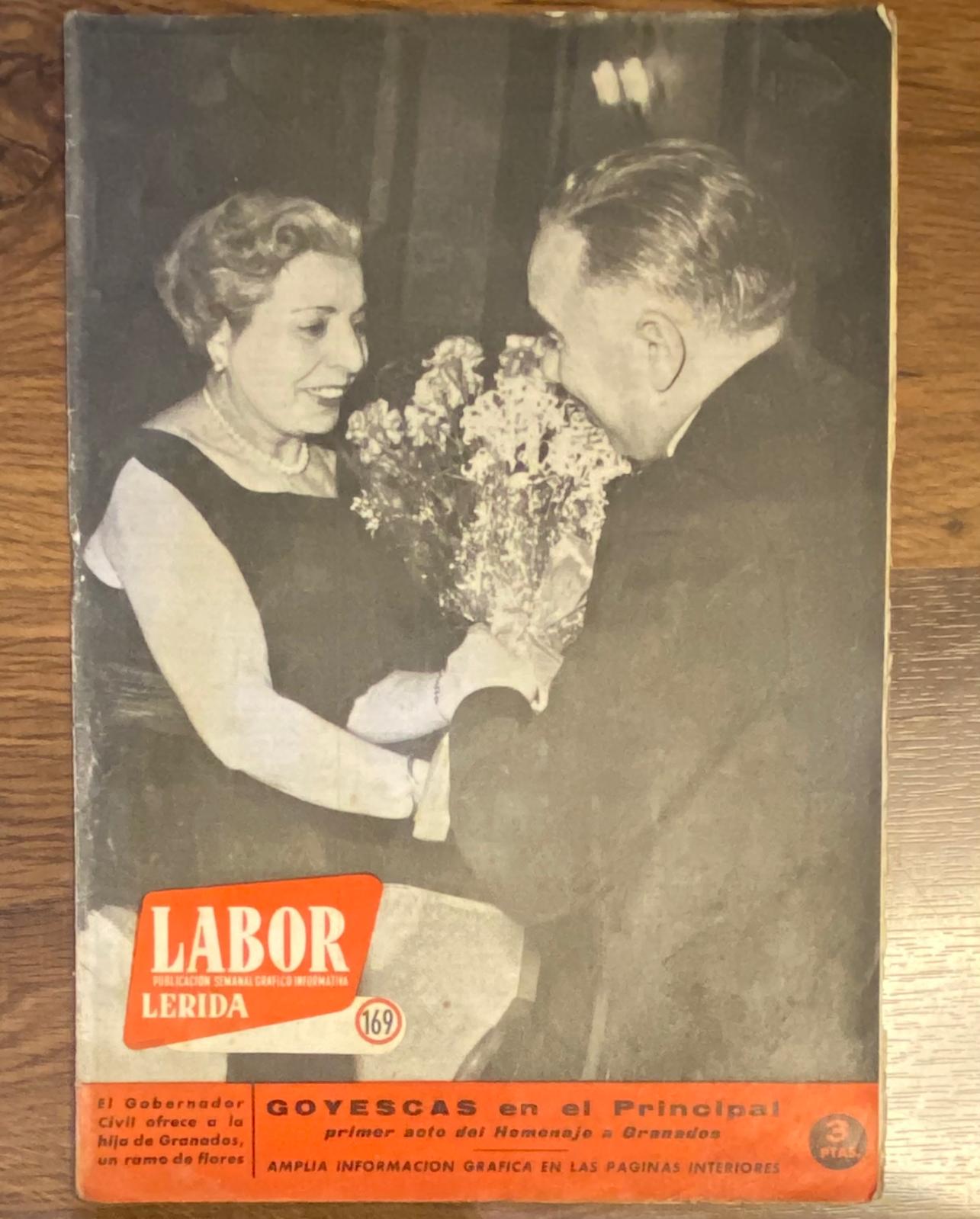 Labor. publicación informativa semanal gráfico nº 169. Lérida 9 febrero 1957
