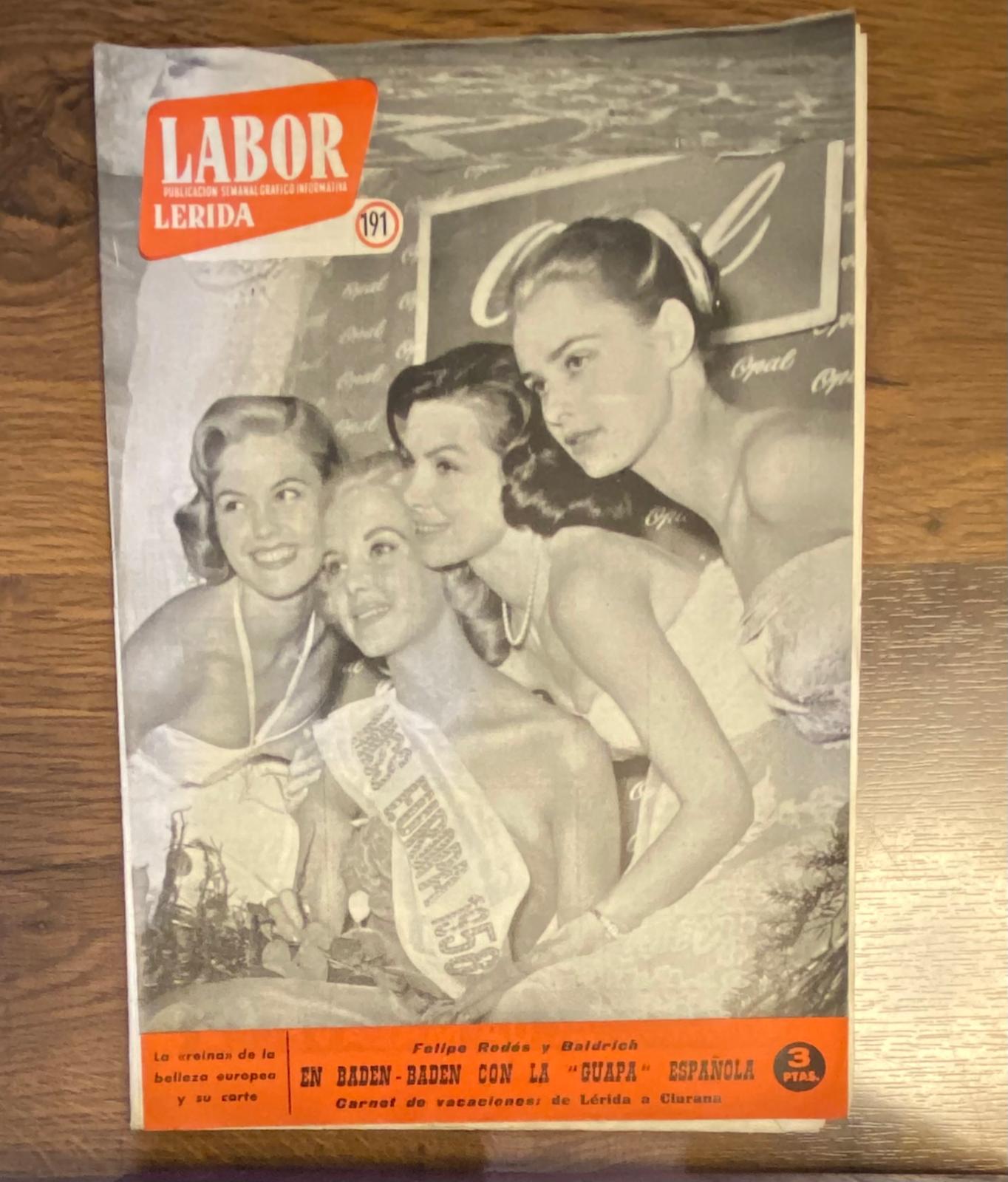 Labor . publicación informativa semanal gráfico nº 191. Lérida 13 julio 1957