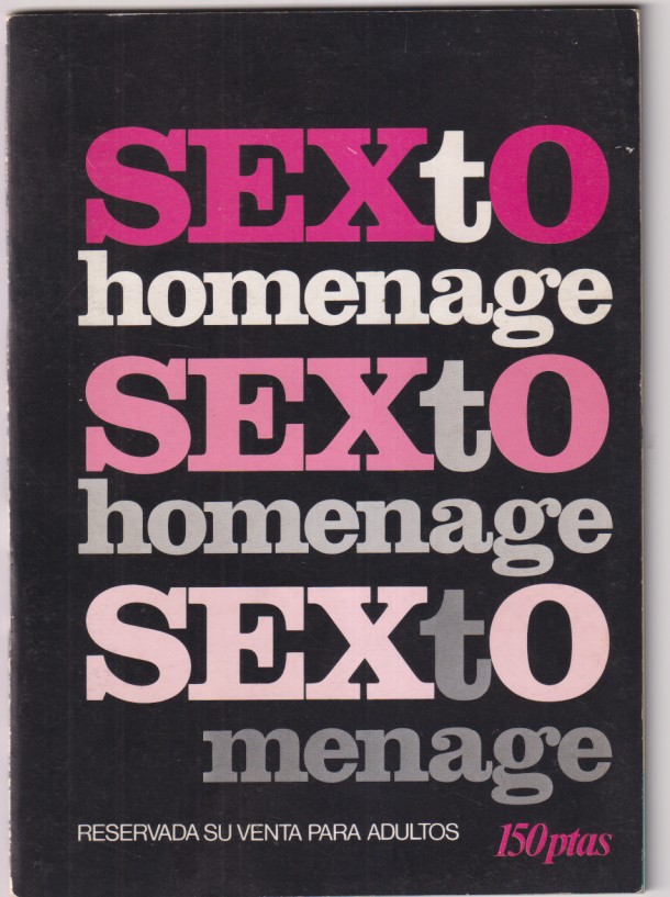 Sexto homenage sexto menage. Revista erótica. Año 1979