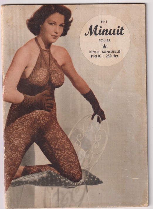 Minuit Folies nº 1. Reviste Mensuelle. (18x13 cm.) 32 páginas de desnudos. Editions mille et une nuits. Paris años 50