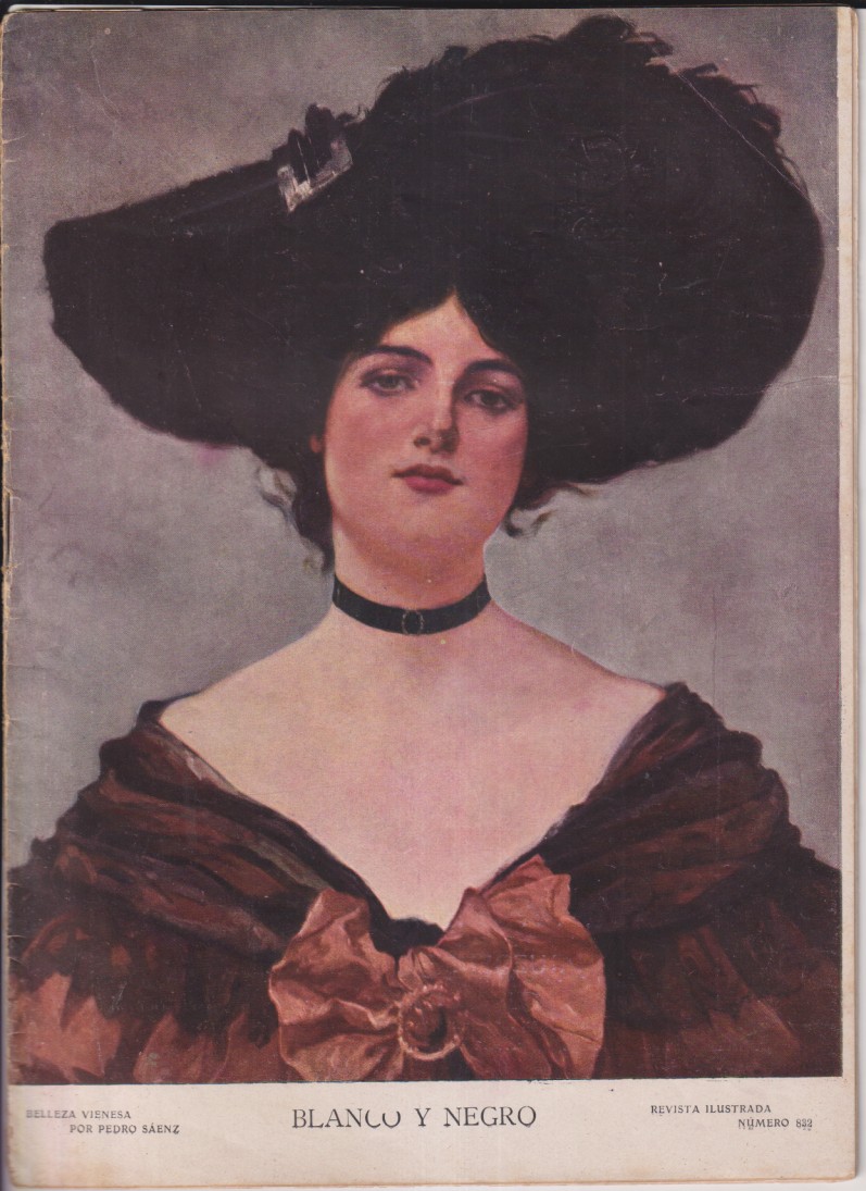 Blanco y negro nº 832. Madris 13 de Abril de 1907. Entrevista regia en Cartagena. la reina Amelia en Villamanrique