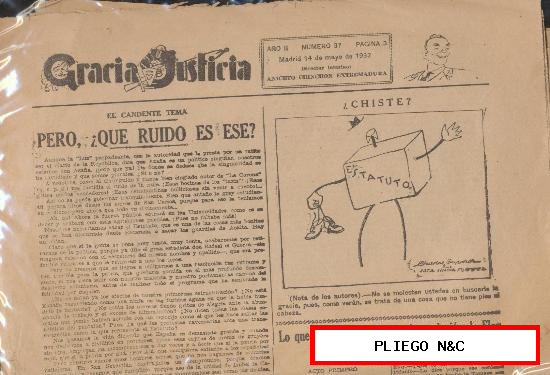 Gracia y Justicia nº 37. Madrid 14 Mayo 1932