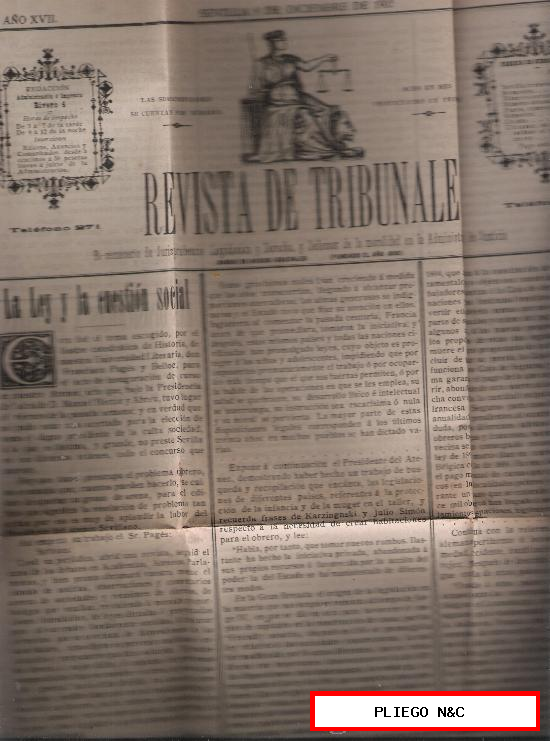 Revista de Tribunales nº 1. 221. Sevilla 9 de Diciembre de 1902