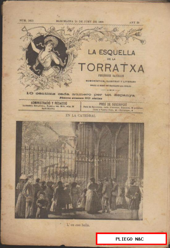 La Esquella de la Torratxa nº 1013. Barcelona 1898