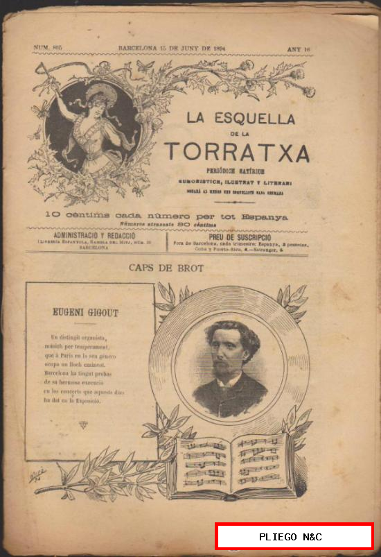 La Esquella de la Torratxa nº 805. Barcelona 1894