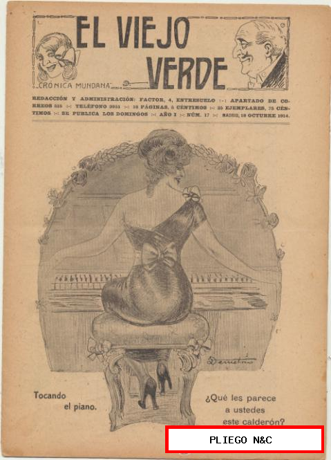 El Vejo Verde nº 17. Madrid 18 de Octubre de 1914