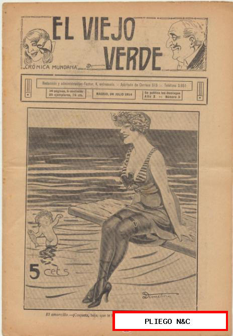 El Viejo Verde nº 5. Madrid 26 de Julio de 1914