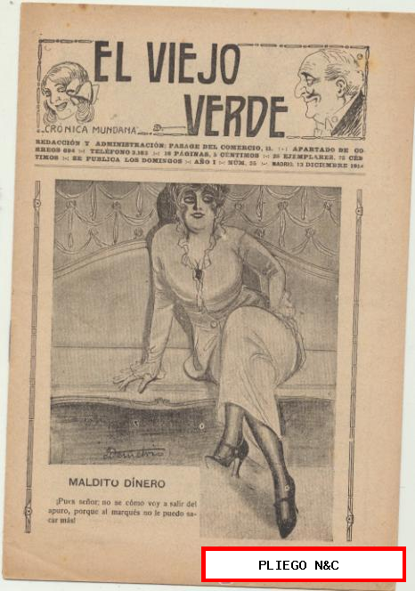 El Viejo Verde nº 25. Madrid 13 d3 Diciembre de 1914