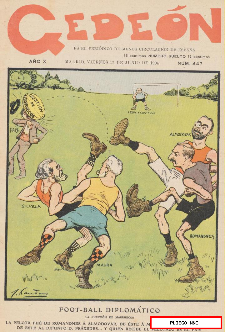 Gedeón semanario satírico nº 447. Madrid 17 de junio de 1904