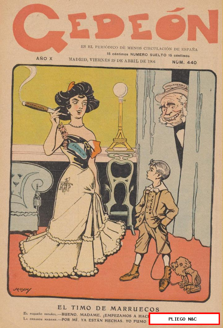Gedeón semanario satírico nº 440. Madrid 29 de abril de 1904