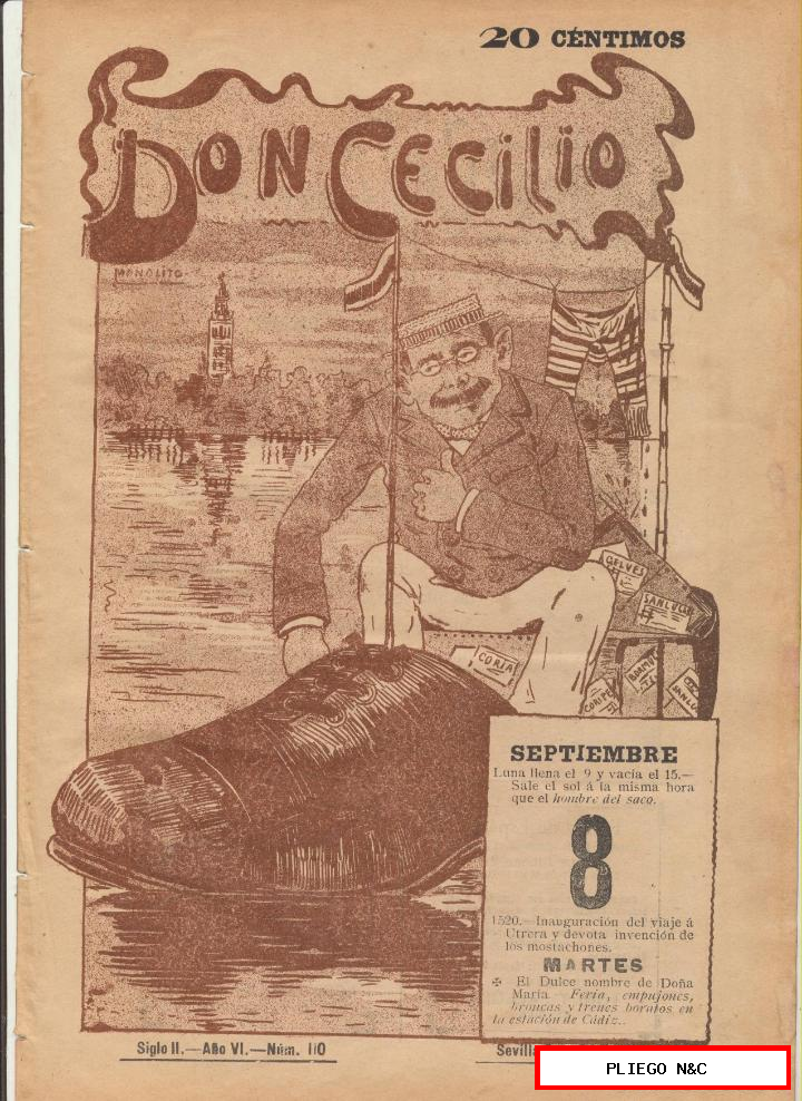 don Cecilio nº 110. Sevilla 6 de septiembre de 1903