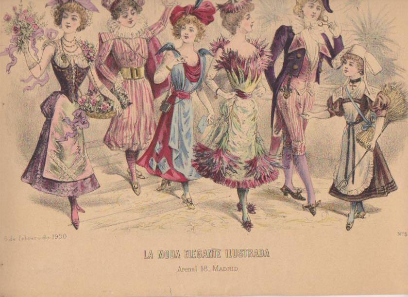 Hoja de la Revista La Moda Elegante Ilustrada. 6 de Febrero de 1900