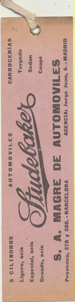 Publicidad de Studebaker (17x12) hoja doble
