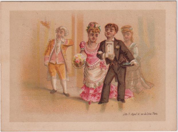 Cromo Postal (10, x8) Naranjo Blasco y Cª. Géneros del Reyno y Estrangeros. Siglo XIX