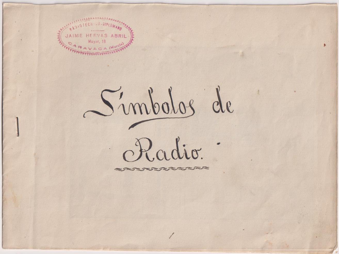 Símbolos de Radio. Cuaderno (16x22) 4 láminas