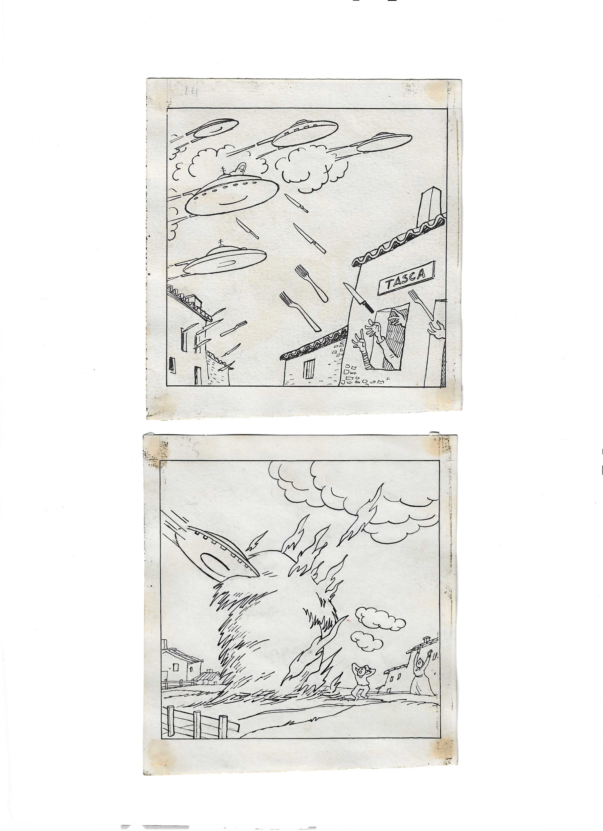 Conjunto de dibujos originales de Valentí Castany (1898-1965). Muy interesante y raro completo